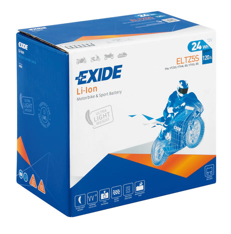 Exide ELTZ5S Batteria moto al litio 12V Li-Ion LiFePo4 24 Wh 120 A