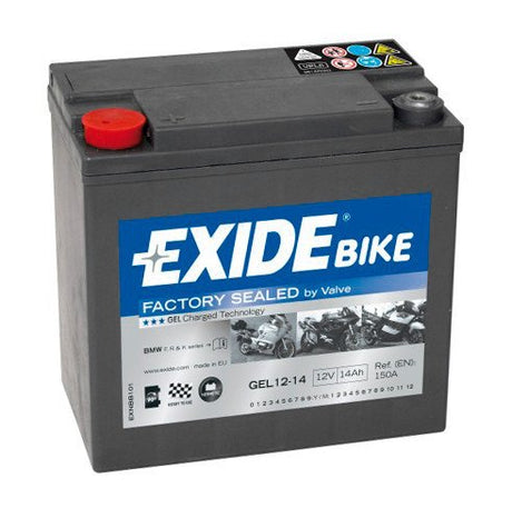 Exide GEL1214 Batteria Moto 12V GEL 14 Ah 150 A