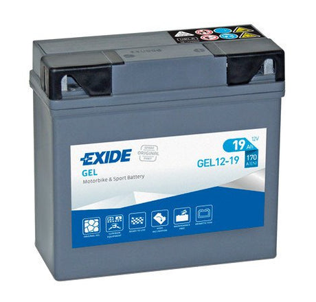 Exide GEL1219 Batteria Moto 12V GEL 19 Ah 170 A