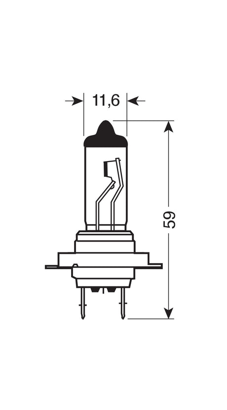 Osram Lampadina 12V Original Line - H7 - 55W - PX26d - 1 pz - Scatola