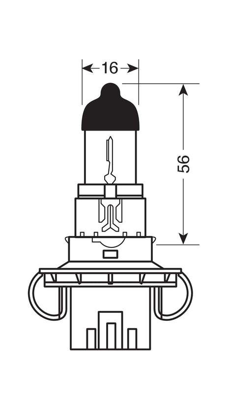 Osram Lampadina 12V Original Line - H13 - 60/55W - P26,4t - 1 pz - Scatola