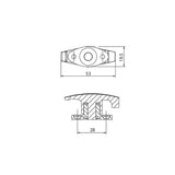 Fermaporta scuderia nero con battuta alta FER01L - AmerigoStore