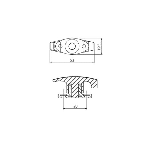 Fermaporta scuderia nero con battuta alta FER01L - AmerigoStore