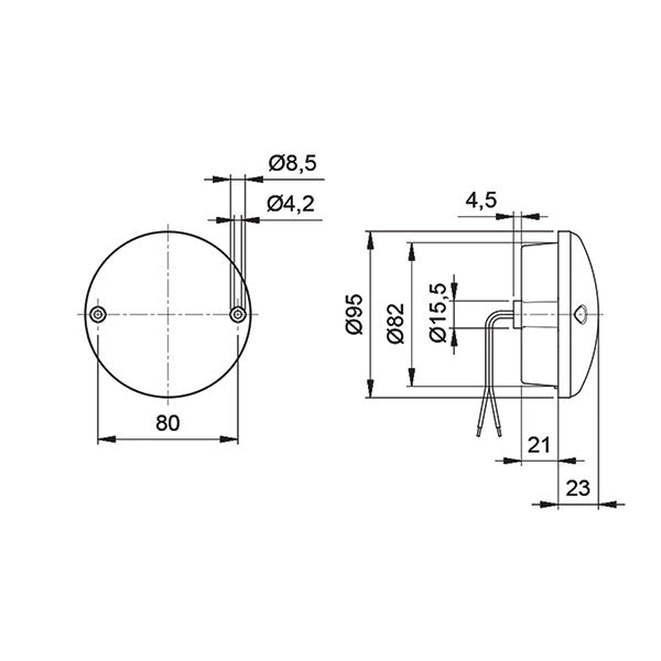 FNL5384 95mm LED-Rückfahrleuchte
