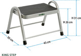 Brunner King Step Einstiegsstufe für Wohnmobile und Wohnwagen, Grau