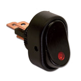 Schwarzer Schalter mit roter LED 12V 8711293491414