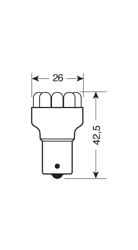 Pilot 12V Lampada Multi-Led 11 Led - (PY21W) - BAU15s - 1 pz - Scatola - Arancio