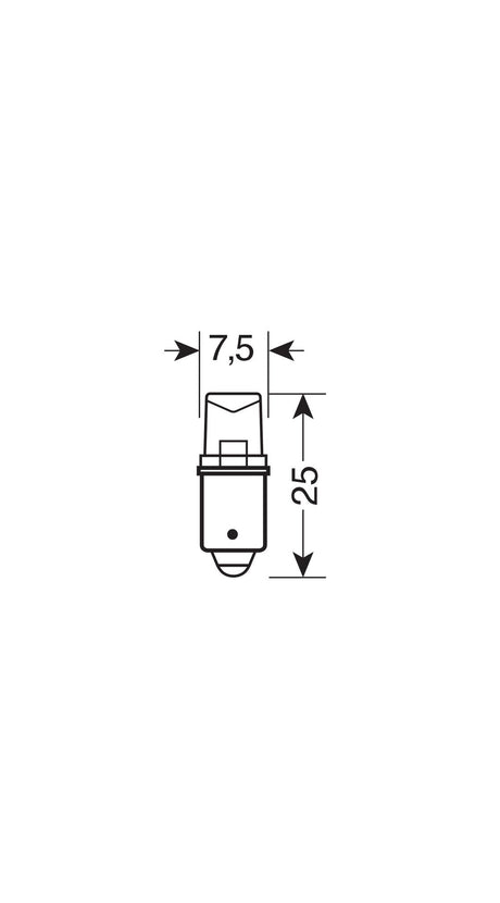 Lampa 24V Micro lampada 1 Led - (T4W) - BA9s - 2 pz - D/Blister - Rosso 98324