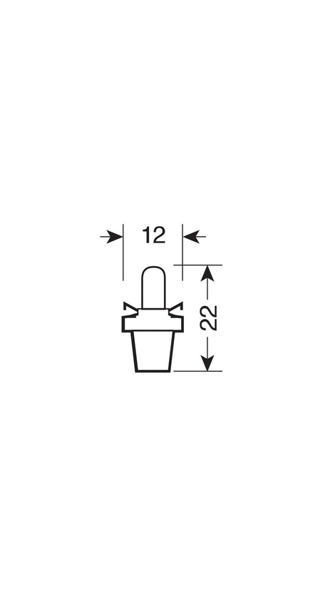 Lampa 24V Lampada cruscotto 1 Led - B8,5d - 2 pz - D/Blister - Bianco 98367