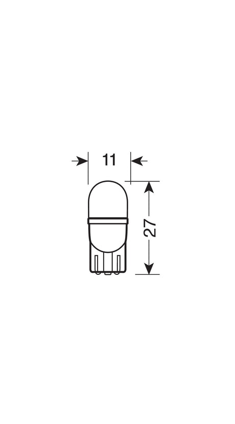 Pilot 12V Colour-Led, lampada 1 Led (T10) W2,1x9,5d 2 pz Scatola Arancio