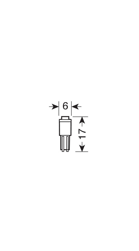 Pilot 12V Hyper-Led 2 1 SMD x 2 chips (T5) W2x4,6d 2 pz D/Blister Rosso