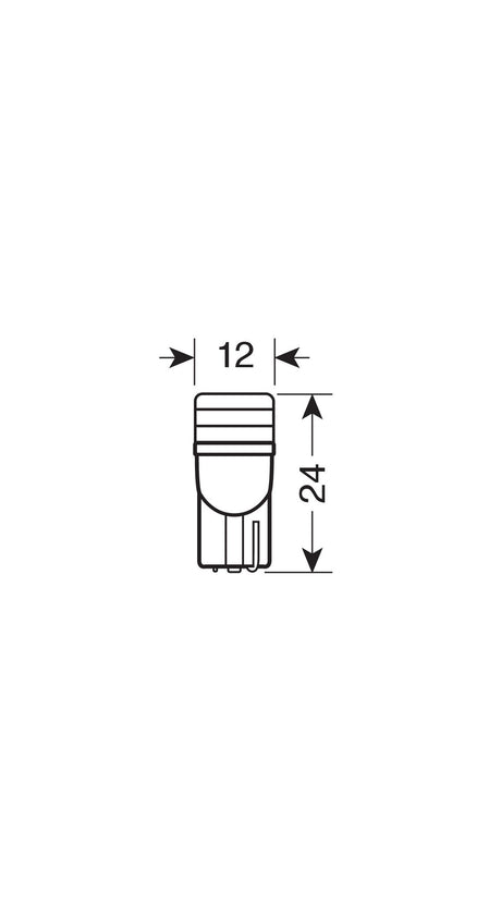 Pilot 12V Mega-Led 2 2 super chips T10 W2,1x9,5d 2 pz Bianco Doppia polarità