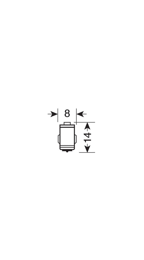 Pilot 12V Hyper-Led 2 - 1 SMD x 2 chips - BA7s - 2 pz - D/Blister - Rosso