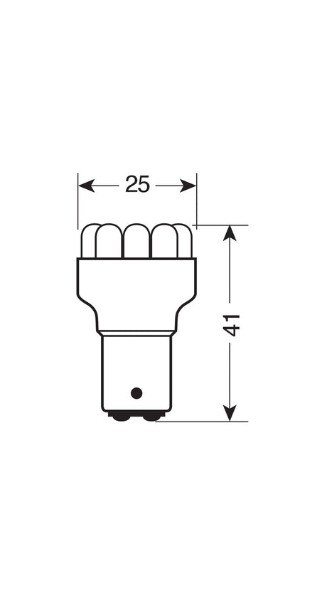 Lampa 24V Lampada Multi-Led 12 Led (P21/5W) BAY15d 1 pz D/Blister Bianco 98318