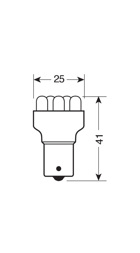 Lampa 24V Lampada Multi-Led 5 Led - (R10W) - BA15s - 1 pz - Scatola - Bianco 98314