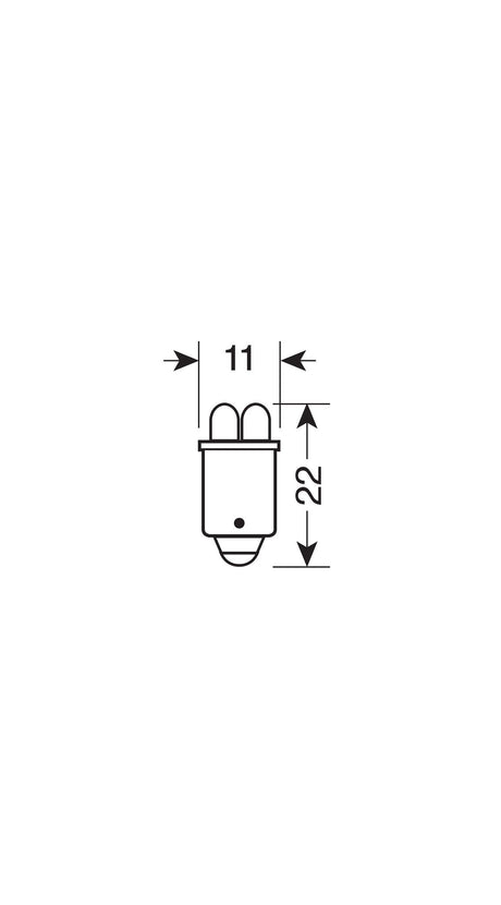 Lampa 24V Micro lampada 4 Led - (T4W) - BA9s - 2 pz - D/Blister - Rosso 98333