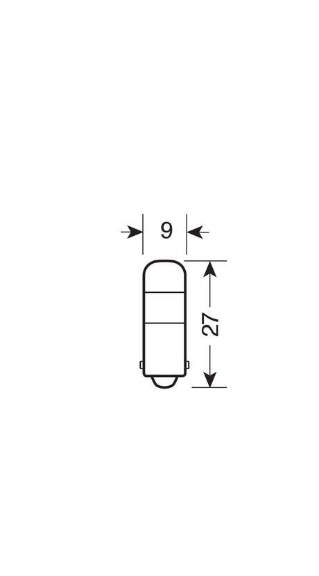 Osram Lampadina 24V LEDriving (T4W) 1W BA9s 2 pz Blister Bianco Caldo