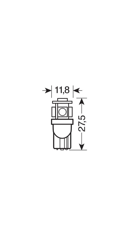 24/28V Hyper-Led 15 5 SMD x 3 chips T10 W2,1x9,5d 2 pz Scatola Bianco dp. pol. 98243