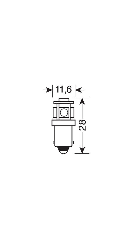 24/28V Hyper-Led 15 5 SMD x 3 chips T4W BA9s 2 pz Bianco Doppia polarità 98251