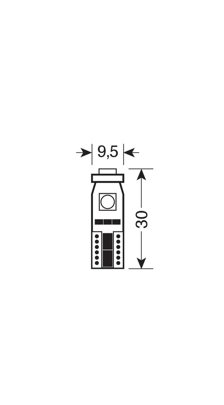 Pilot Hyper-Led 9 3 x3 chips T10 Trifocus W2,1x9,5d 2 pz Bianco Resis. inc 8459
