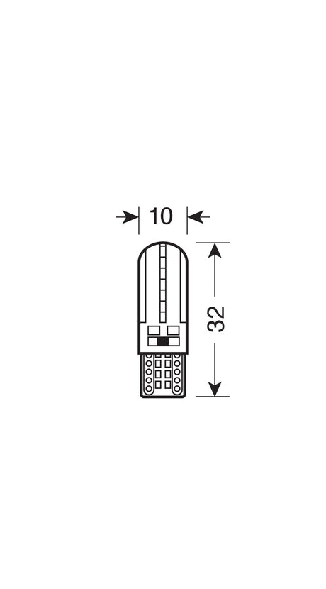 Lampa 24-30V Mega-Led 24 2 SMD x 12 chip (T10) W2,1x9,5d 2 pz Scatola Bianco 98361