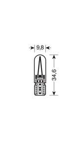 Pilot 9-32V Led series 2 Led COB T10 W2,1x9,5d 2 pz Bianco