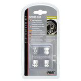 Pilot Sport-Cap Hexagonal, set 4 tappi coprivalvola - Alluminio