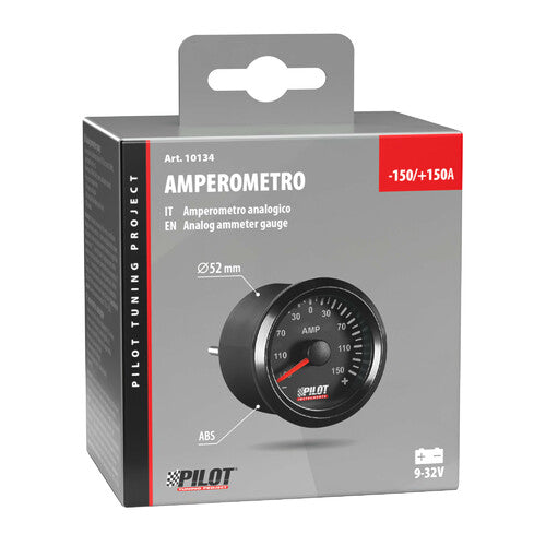 Pilot Black Analoge Messgeräte-Serie, Amperemeter - 2 (52 mm)