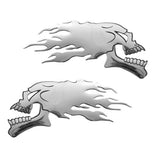 Pilot 3D Chrome Emblem - 2 Totenköpfe