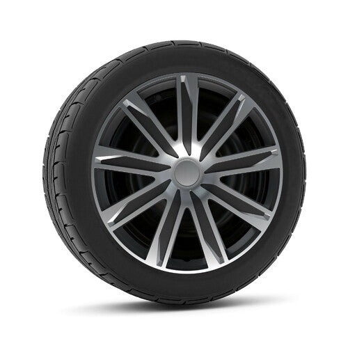 Pilot Raze Silber/Schwarz – Satz mit 4 Radkappen – 15 Zoll