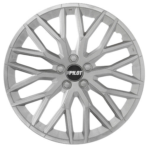 Pilot Speedster – Satz mit 4 Radkappen – 16 Zoll – Silber