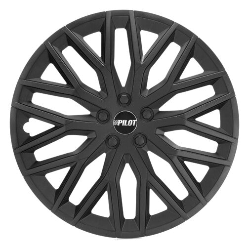 Pilot Speedster - Juego de 4 tapacubos - 15" - Negro