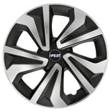 Pilot Vortexx - Satz mit 4 Radkappen - 14" - Schwarz/Silber