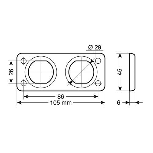 Lampa Ext, pannello doppio 39010
