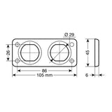Lampa Ext, pannello doppio 39010