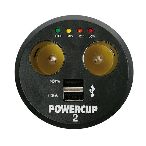 Lampa Power Cup 2, Mehrfachsteckdose mit USB-Anschluss und Batterietester, 12 V 39011