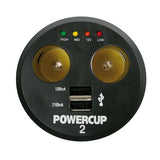 Lampa Power Cup 2, Mehrfachsteckdose mit USB-Anschluss und Batterietester, 12 V 39011