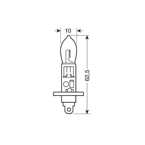 Pilot 12V Lampada alogena Xenium Race H1 55W P14,5s 2 pz Scatola Plast.
