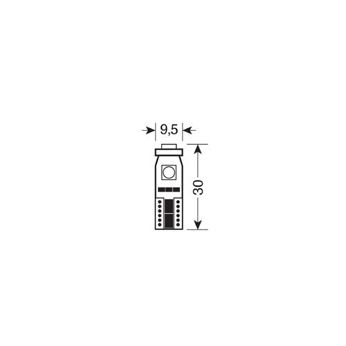Pilot Hyper-Led 9 3 x3 chips T10 Trifocus W2,1x9,5d 2 pz Bianco Resis. inc 8459