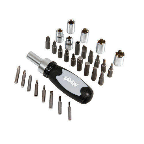Lampa Schraubendreher-Set mit Einsätzen und Steckschlüsseln, 30-teilig 59553