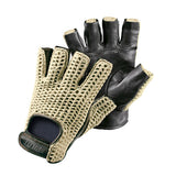 Pilot -1, guantes de conducción de medio dedo - L - Negro