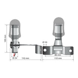 Soporte Fix-5 con pasador y conector DIN para luz de señalización de montaje tubular 73013