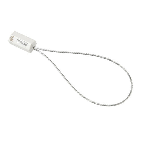 Juego de 10 precintos de seguridad para lámparas, cabezal ABS, cable de acero 97949