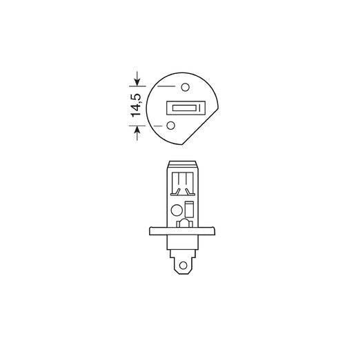 Lampa 24V Lampada alogena - H1 - 70W - P14,5s - 1 pz - Scatola 98204