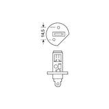 Lampa 24V Lampada alogena - H1 - 70W - P14,5s - 1 pz - Scatola 98204