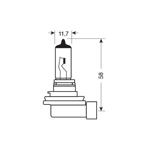 Lampa 24V Lampada alogena - H11 - 70W - PGJ19-2 - 1 pz - D/Blister 98205