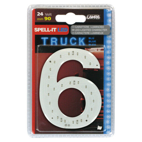 Lampa Spell-It Led, 90 mm, 24V - Blu - 6 98796