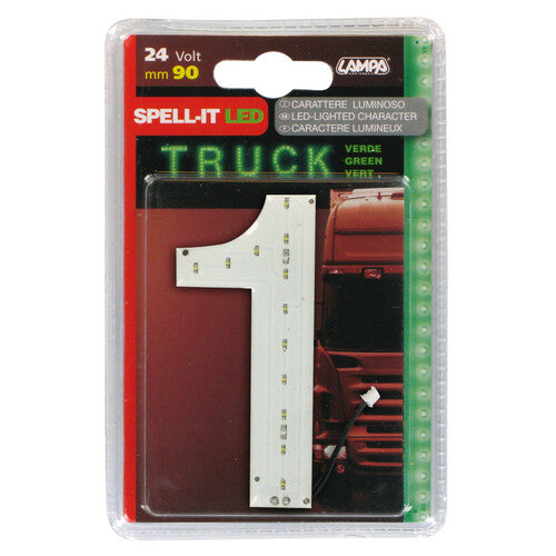 Lampa Spell-It LED, 90 mm, 24 V - Grün - 1 98835