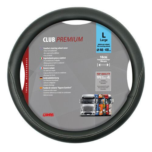 Lampa Club, coprivolante in Skeentex - L -  46/48 cm - Nero 98847
