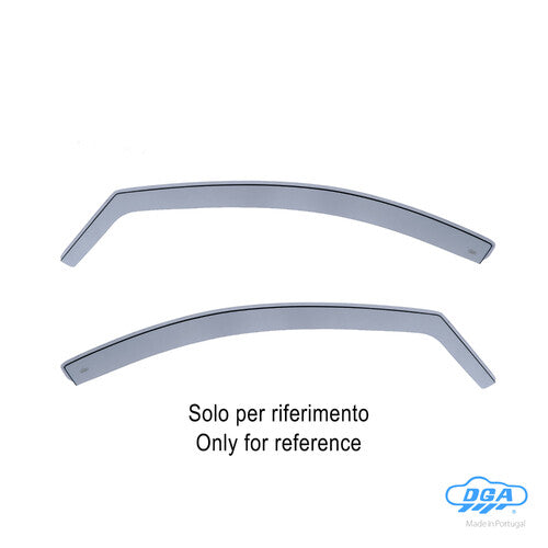 Deflectores de aire delanteros entrelazados largos DGA Toyota Hilux Pick-Up 10/20> Cabina simple